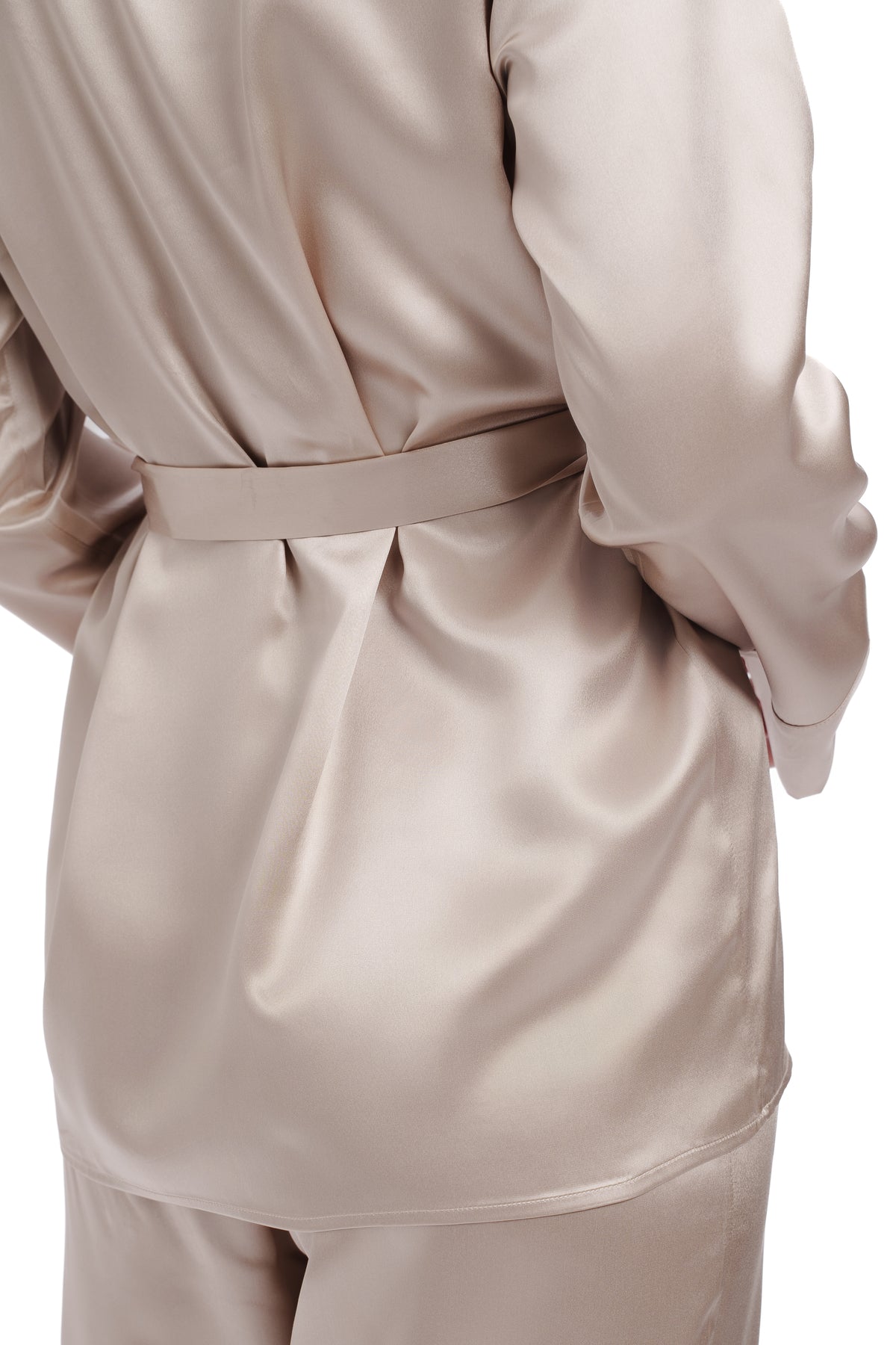 Belted Silk Set - Caramel