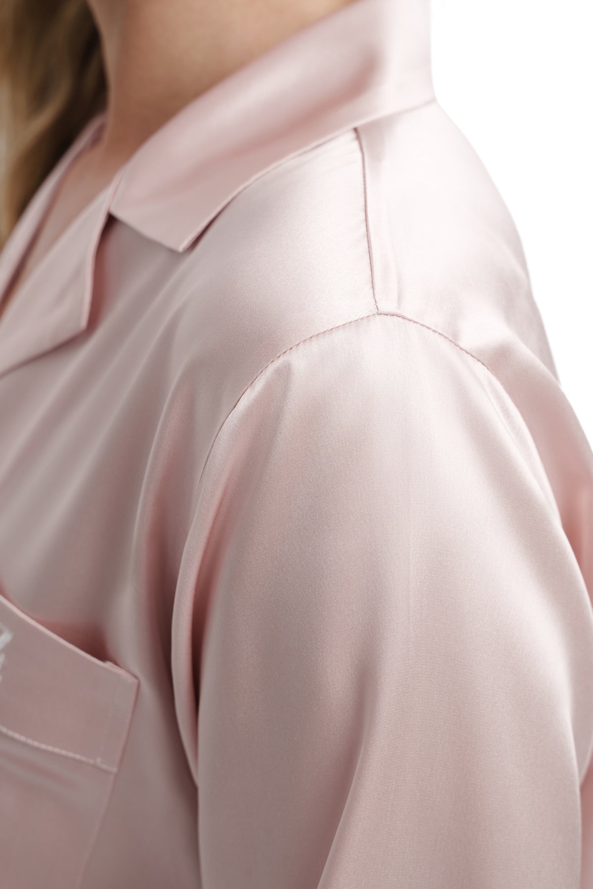 Longsleeve Silk Set - Cherry Pink