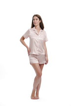 Ensemble court en soie - Rose cerise