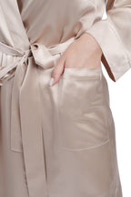 Silk Robe - Caramel
